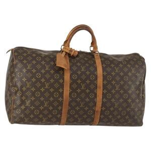 LOUIS VUITTON Monogram Keepall 60 Boston Bag M41422 LV Auth 160191